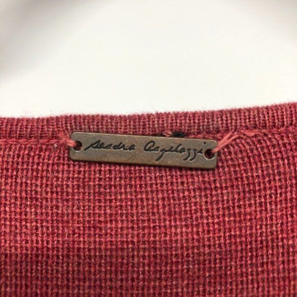 Sandra Angelozzi Berry Pink Coral Bow Blazer Cardigan size ~L - Picture 3 of 15